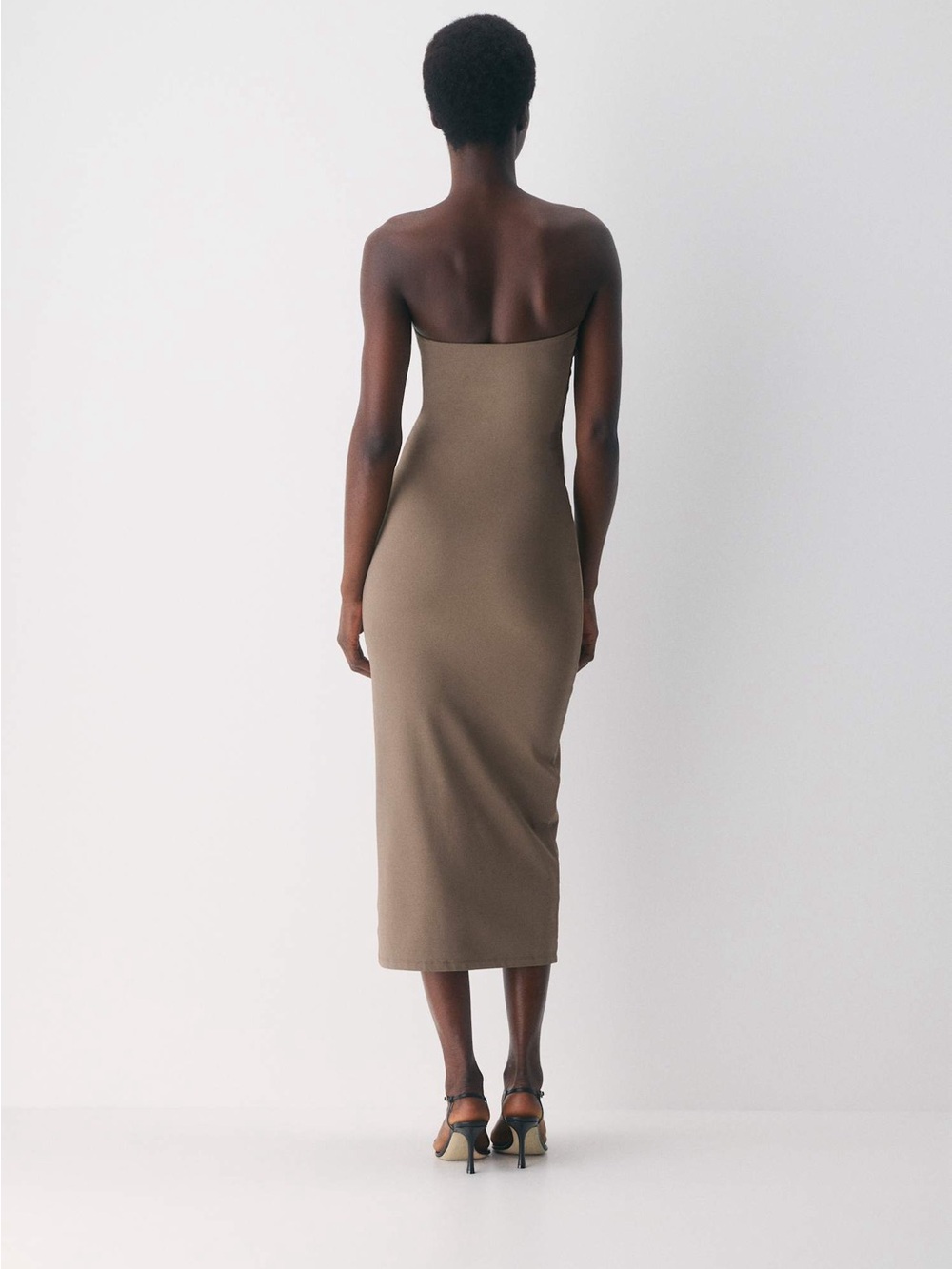 Aritzia Original Contour Enrapture Maxi Tube Dress In Folio Brown Size XS - Picture 5 of 11